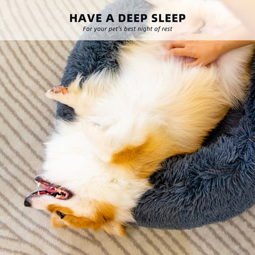 Washable Anti-Anxiety Pet Bed - Fluffy Calming Dog & Cat Bed