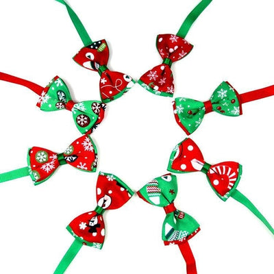 Christmas Pet Bow Ties - Festive Handmade Accessories For Dogs And
