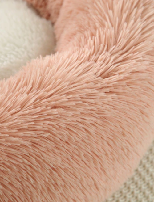 Plush Pet Bed with Ears and Tail - Cozy Cat and Small Dog Bed